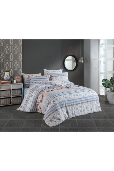 Martin Bedding Set 4 Pcs, Duvet Cover, Bed Sheet, Pillowcase, Double Size, Self Patterned, Wedding, Daily use