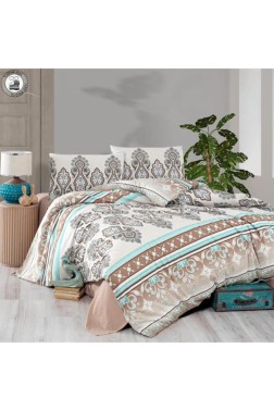 Mega Bedding Set 4 Pcs, Duvet Cover, Bed Sheet, Pillowcase, Double Size, Self Patterned, Wedding, Daily use - Thumbnail