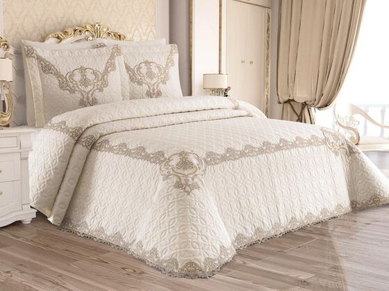 Melissa Double Bedspread Set Cream
