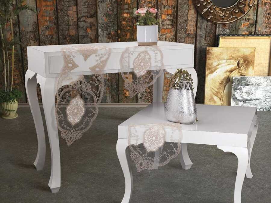 Dowry World - Mellissa Kordone 3-Piece Bedroom Set Cream Cappucino