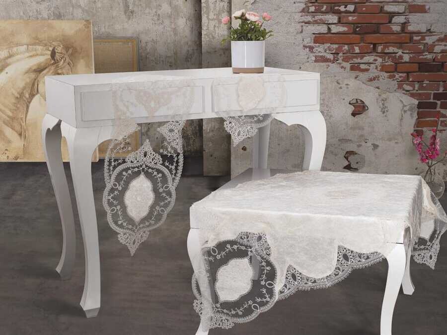 Dowry World - Mellissa Kordone 3-Piece Bedroom Set Cream Gray