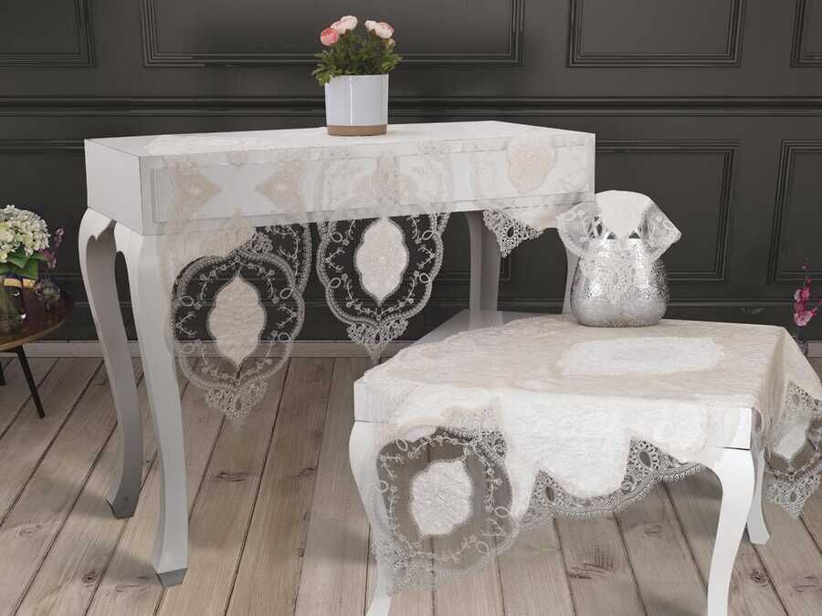 Mellissa Kordone 5 Piece Living Room Set Cream Cream
