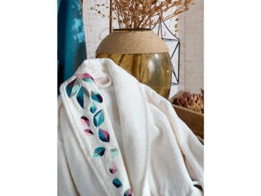 Melodi Bamboo Bathrobe Set Cream Maldivian - Thumbnail