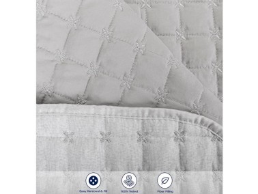 Meltem Double Bedspread - Gray - Thumbnail