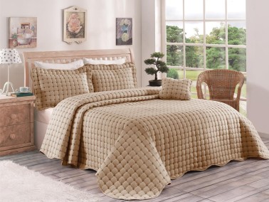 Meltem Double Bedspread - Cappuccino - Thumbnail