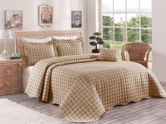 Meltem Double Bedspread - Cappuccino