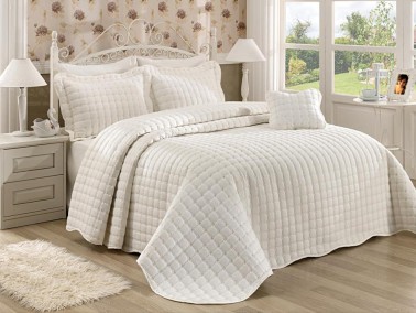 Meltem Double Bedspread Cream - Thumbnail