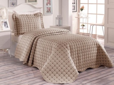 Çeyiz Diyarı - Meltem Single Bedspread Cappucino