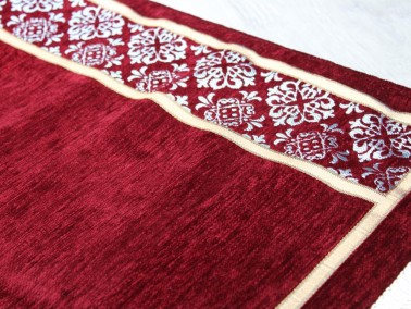 Mihrap Fringed Chenille Woven Prayer Rug - Thumbnail