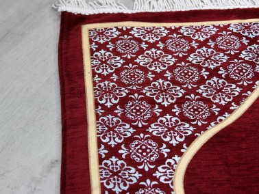 Mihrap Fringed Chenille Woven Prayer Rug - Thumbnail