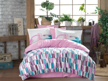 Hobby - Mikado Single Duvet Cover Set Pink Hobby - Mikado Single Duvet Cover Set Pink