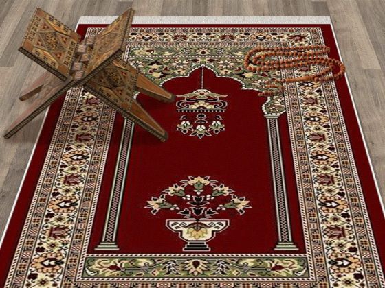 Mimosa Velvet Prayer Rug Burgundy