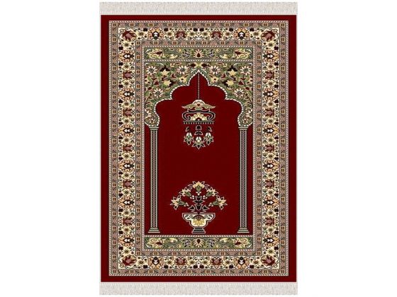 Mimosa Velvet Prayer Rug Burgundy