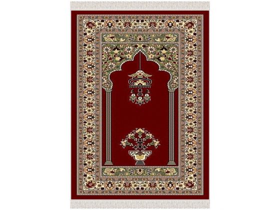 Mimosa Velvet Prayer Rug Burgundy