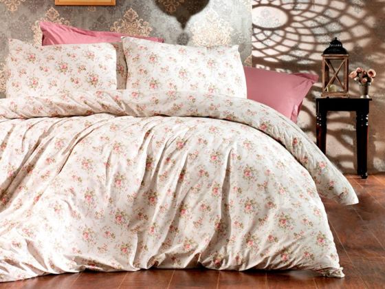 Mimoza Single Duvet Cover Set Beige