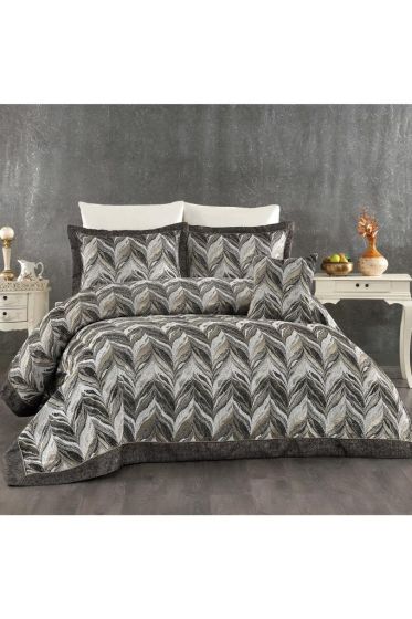 Mira Chenille Bedspread Set 245x255, Bed Sheet 240x260, Cotton, Green