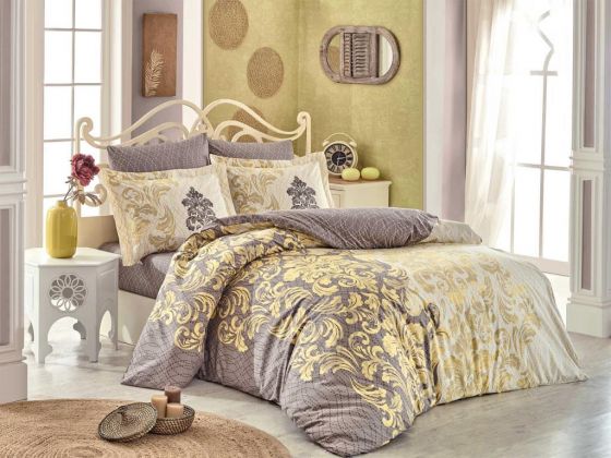 Mirella Flannel Double Duvet Cover Set Cappucino