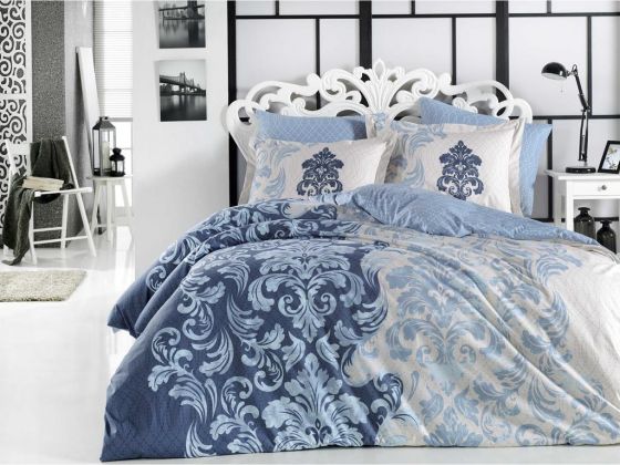 Mirella Flannel Double Duvet Cover Set Royal