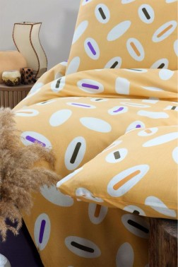Mirsada Bedding Set 3 Pcs, Duvet Cover 160x200, Sheet 160x240, Pillowcase, Single Size, Self Patterned, Queen Bed Daily use - Thumbnail
