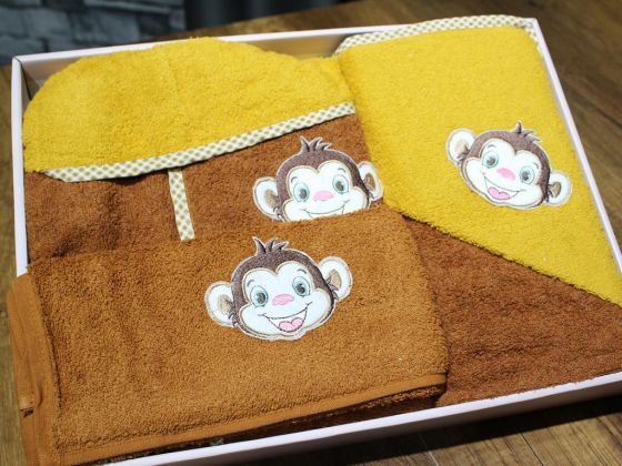 Monkey 4 Pcs 100% Cotton Baby Set