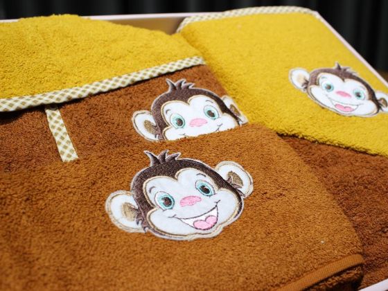 Monkey 4 Pcs 100% Cotton Baby Set