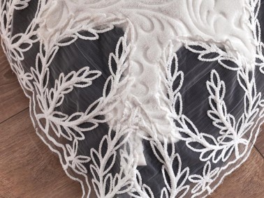Nadya French Guipure Blanket Set Cream - Thumbnail
