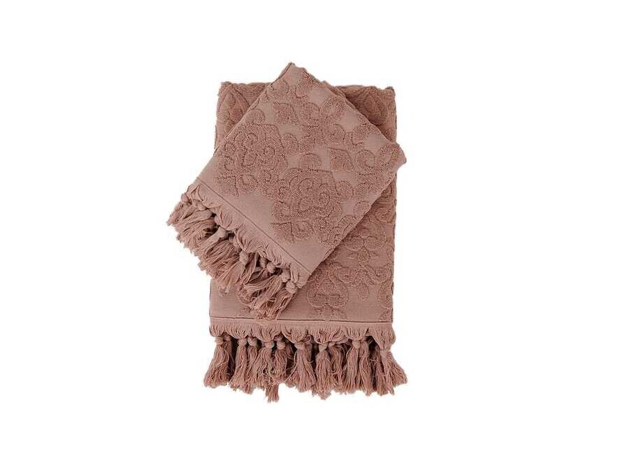 Naive Fringed Bathroom Towel Set 6 Color - Thumbnail