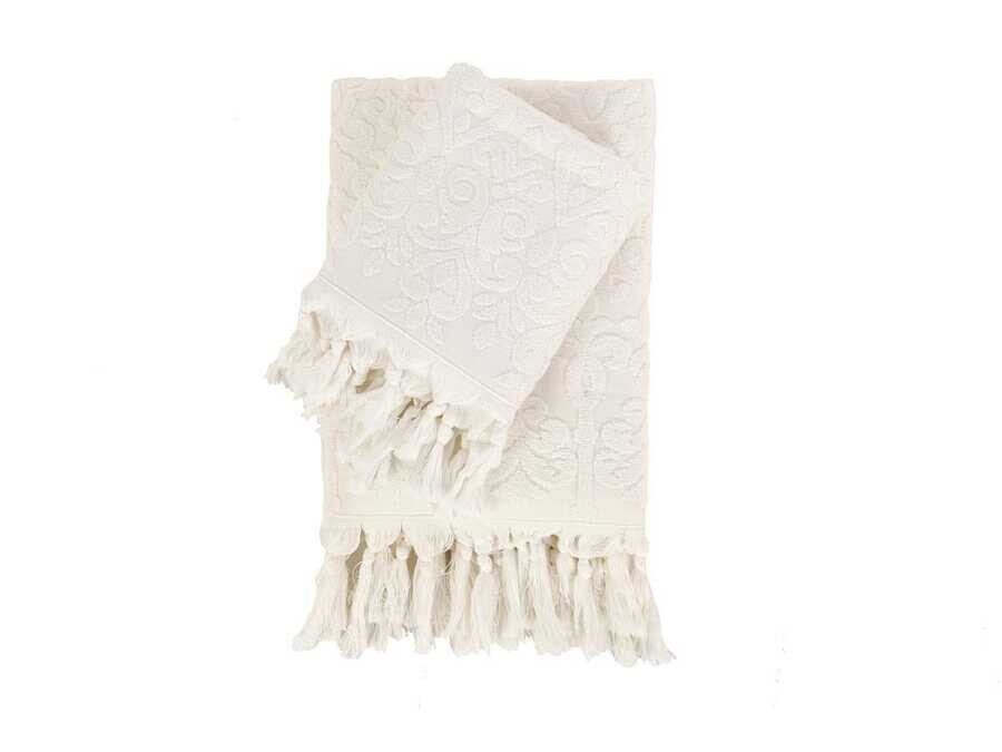 Naive Fringed Bathroom Towel Set 6 Color - Thumbnail