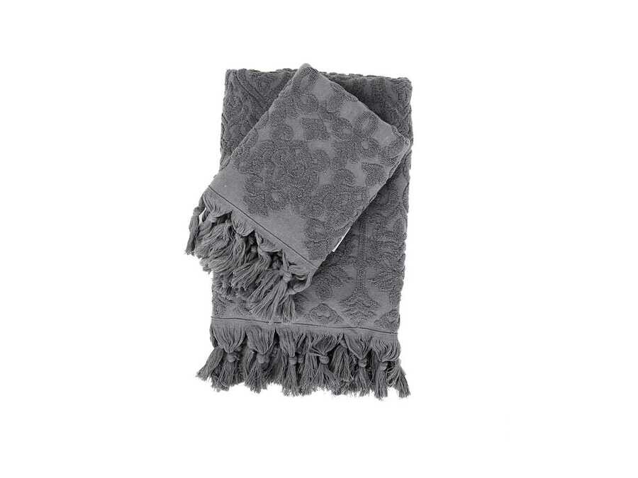 Naive Fringed Bathroom Towel Set 6 Color - Thumbnail