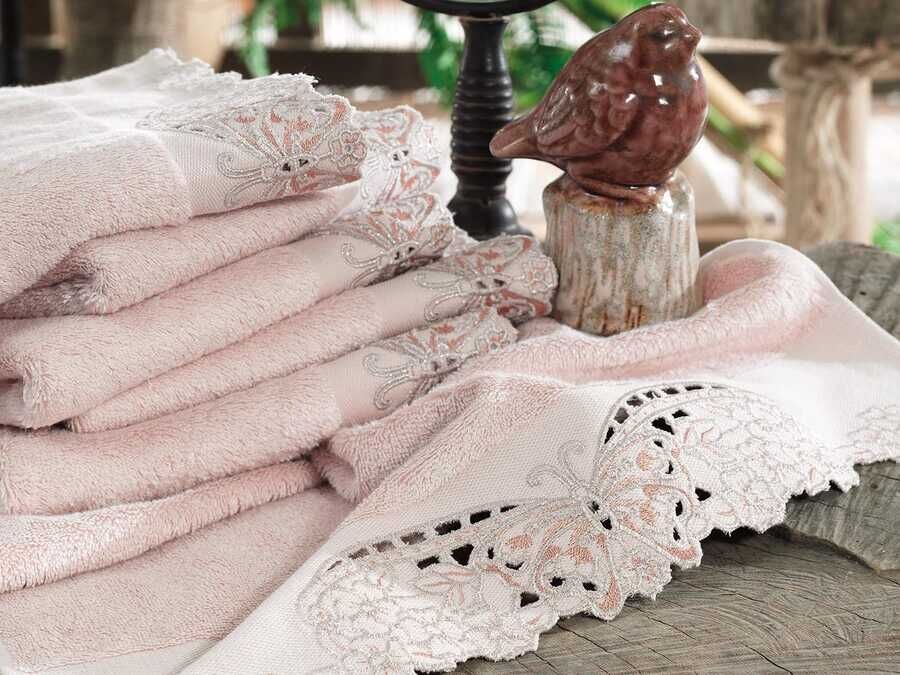  Embroidered Petek Bamboo Towel Powder