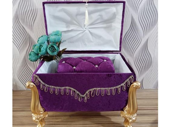 Naomi Dowery Chest Cambered Stone Tasseled 2 Pcs Purple