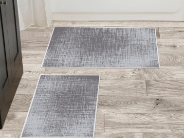 Narin 2 Pcs Bath Mat Set Gray - Thumbnail