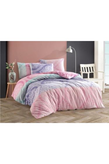 Nelly Bedding Set 3 Pcs, Duvet Cover 160x200, Sheet 160x240, Pillowcase, Single Size, Self Patterned, Queen Bed Daily use
