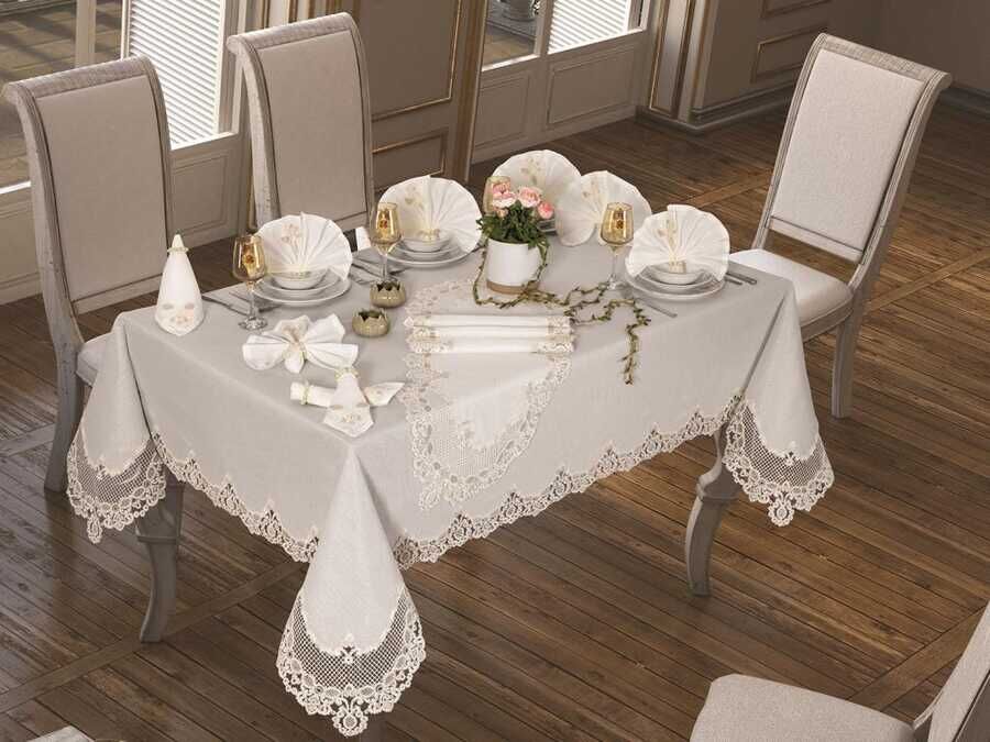 Nema Tablecloth 26 Pieces Cream