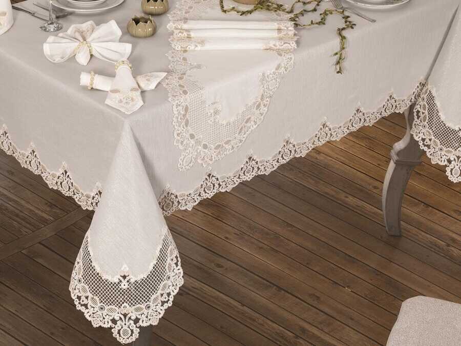 Nema Tablecloth 26 Pieces Cream - Thumbnail