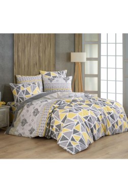 Nicole Bedding Set 3 Pcs, Duvet Cover 160x200, Sheet 160x240, Pillowcase, Single Size, Self Patterned, Queen Bed Daily use - Thumbnail