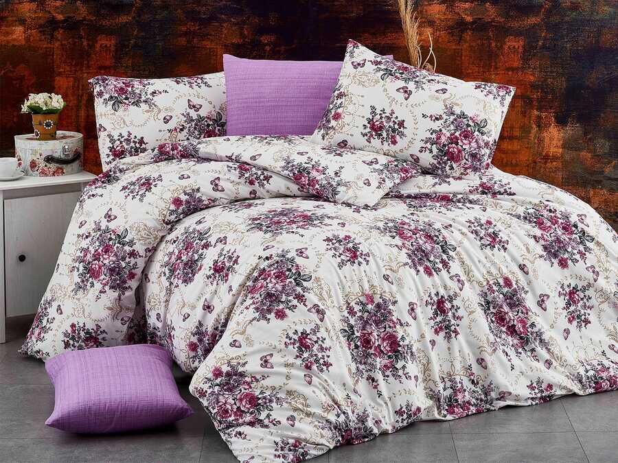  Nida Deluxe Double Duvet Cover Set Lila