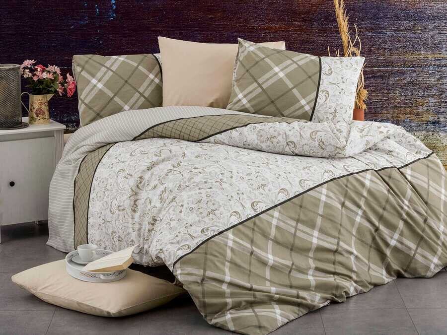Dowry World - Nisa Deluxe Double Duvet Cover Set Beige Dowry World - Nisa Deluxe Double Duvet Cover Set Beige