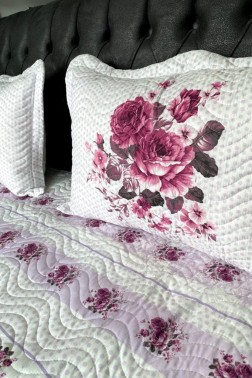 Olimpos Quilted Bedspread Set 3pcs, Coverlet 240x250, Pillowcase 50x70, Double Size - Thumbnail