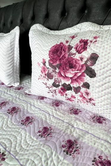 Olimpos Quilted Bedspread Set 3pcs, Coverlet 240x250, Pillowcase 50x70, Double Size