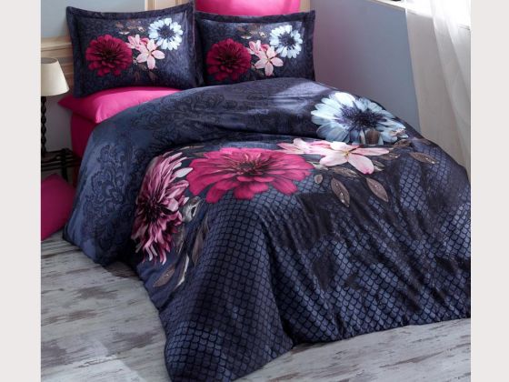 Orient 3d Double Cotton Satin Duvet Cover Set