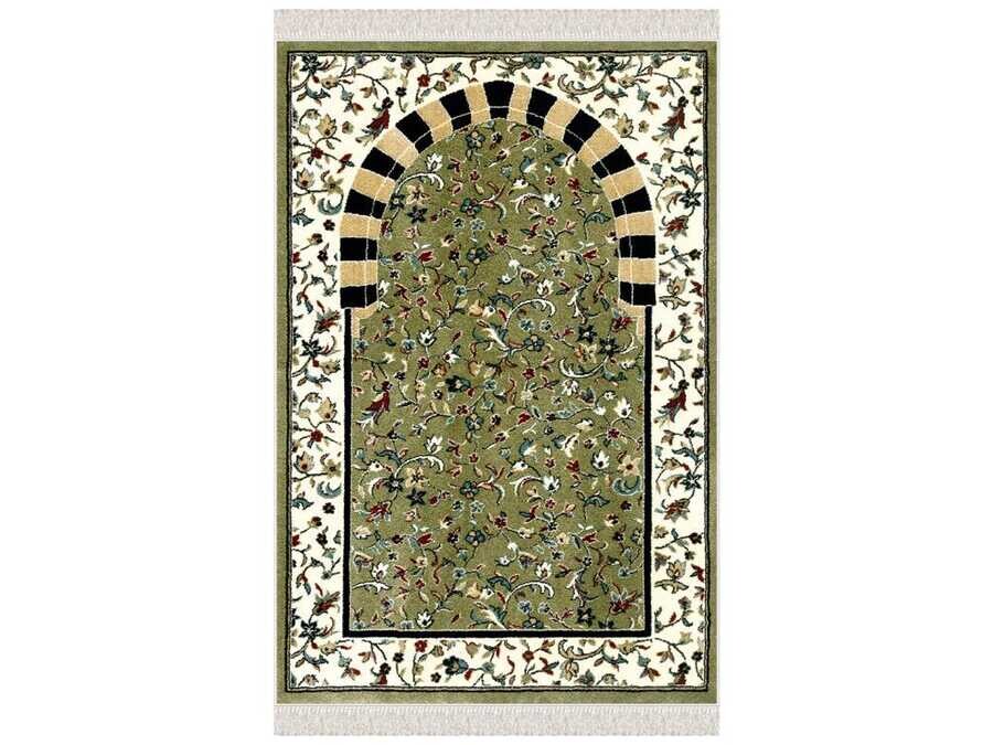 Orchid Velvet Prayer Rug Green - Thumbnail