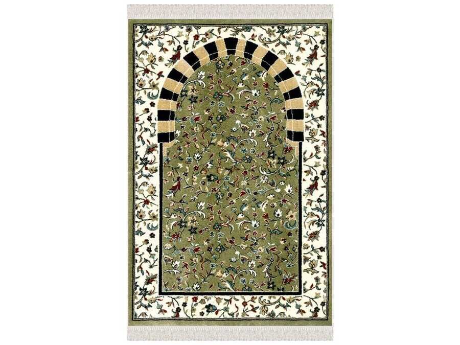 Orchid Velvet Prayer Rug Green