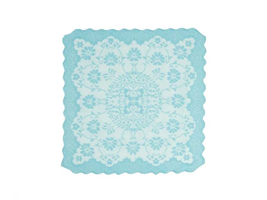 Bahar Knitted Panel Pattern Napkin Set Turquoise 6pcs