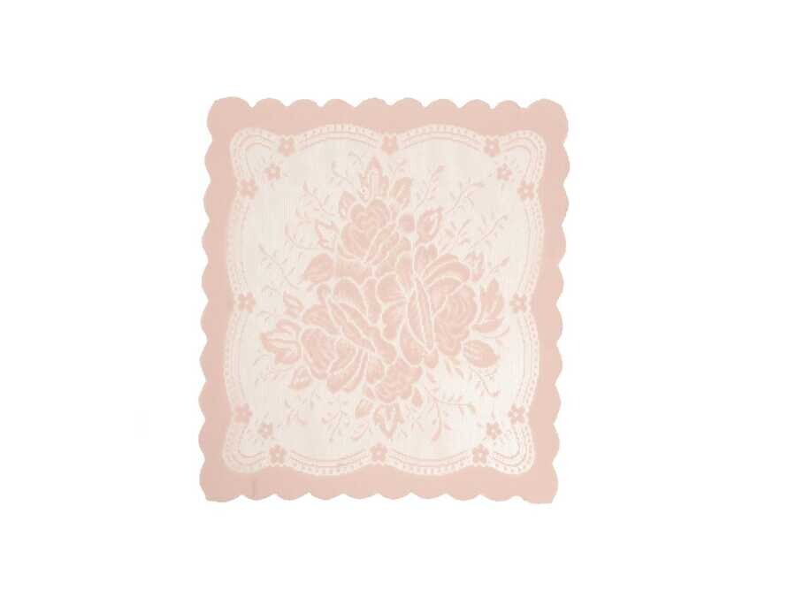 Sultan Knitted Panel Pattern Napkin Set Powder 6pcs - Thumbnail