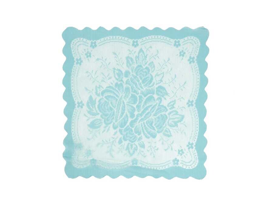 Sultan Knitted Panel Pattern Napkin Set Turquoise 6pcs - Thumbnail