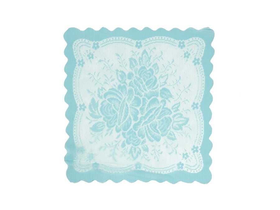 Sultan Knitted Panel Pattern Napkin Set Turquoise 6pcs