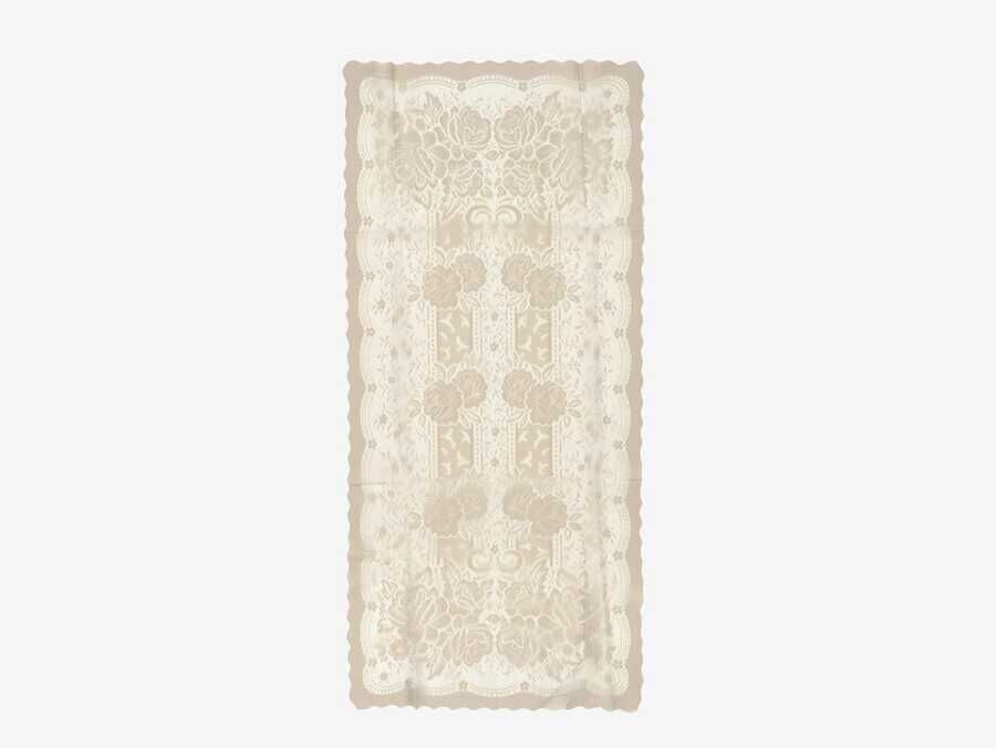  Knitted Panel Patterned Console Cover Sultan Cappucino