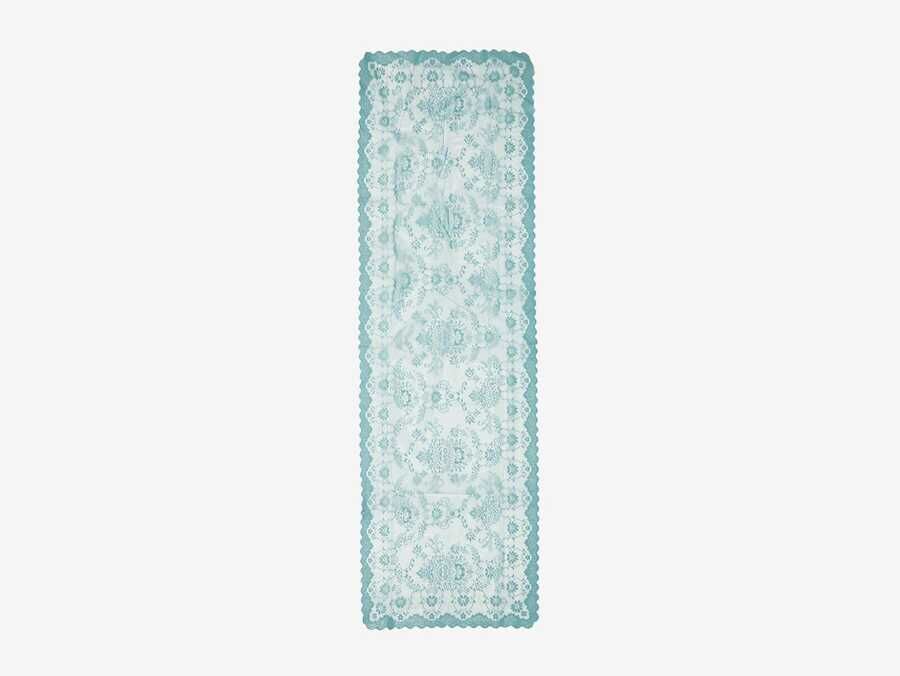  Knitted Panel Patterned Runner Bahar Turquoise