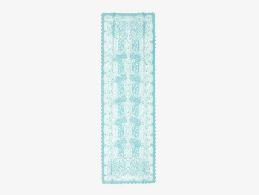 Dowry World - Knitted Panel Patterned Runner Sultan Turquoise Dowry World - Knitted Panel Patterned Runner Sultan Turquoise